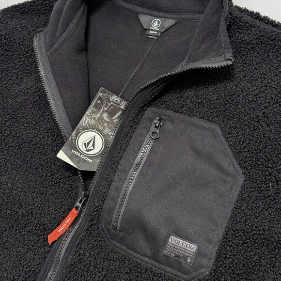 NEW! Volcom Muzzer Fuzzer Fleece Zip-up - Picture 1 of 4
